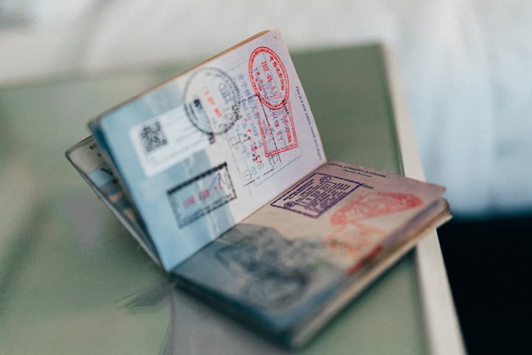 Passports with visa stamps
